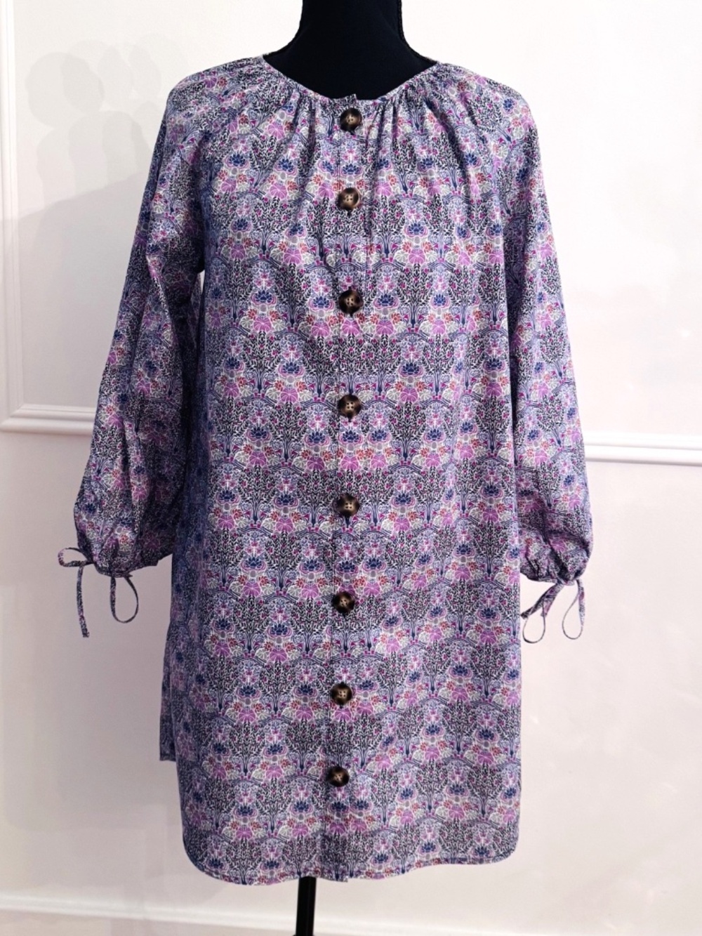 J.Crew Liberty Fabric Club Nouveau Shirt Dress XS Cotton Floral Button Front